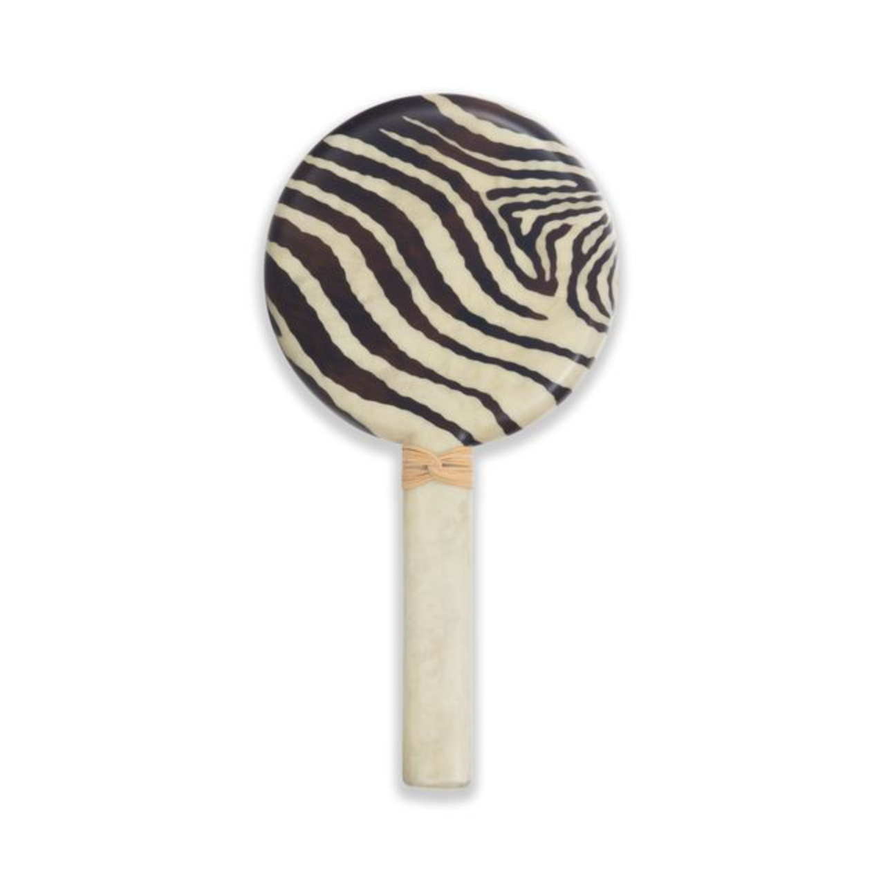 Zebra Marquetry Hand Mirror