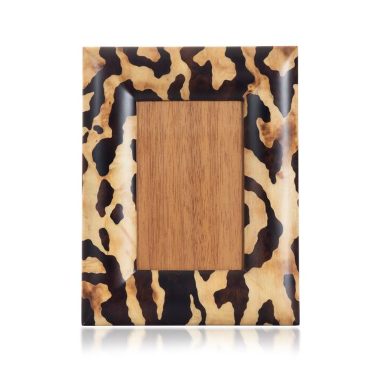 Rectangular Marquetry Frame with Leopard Print