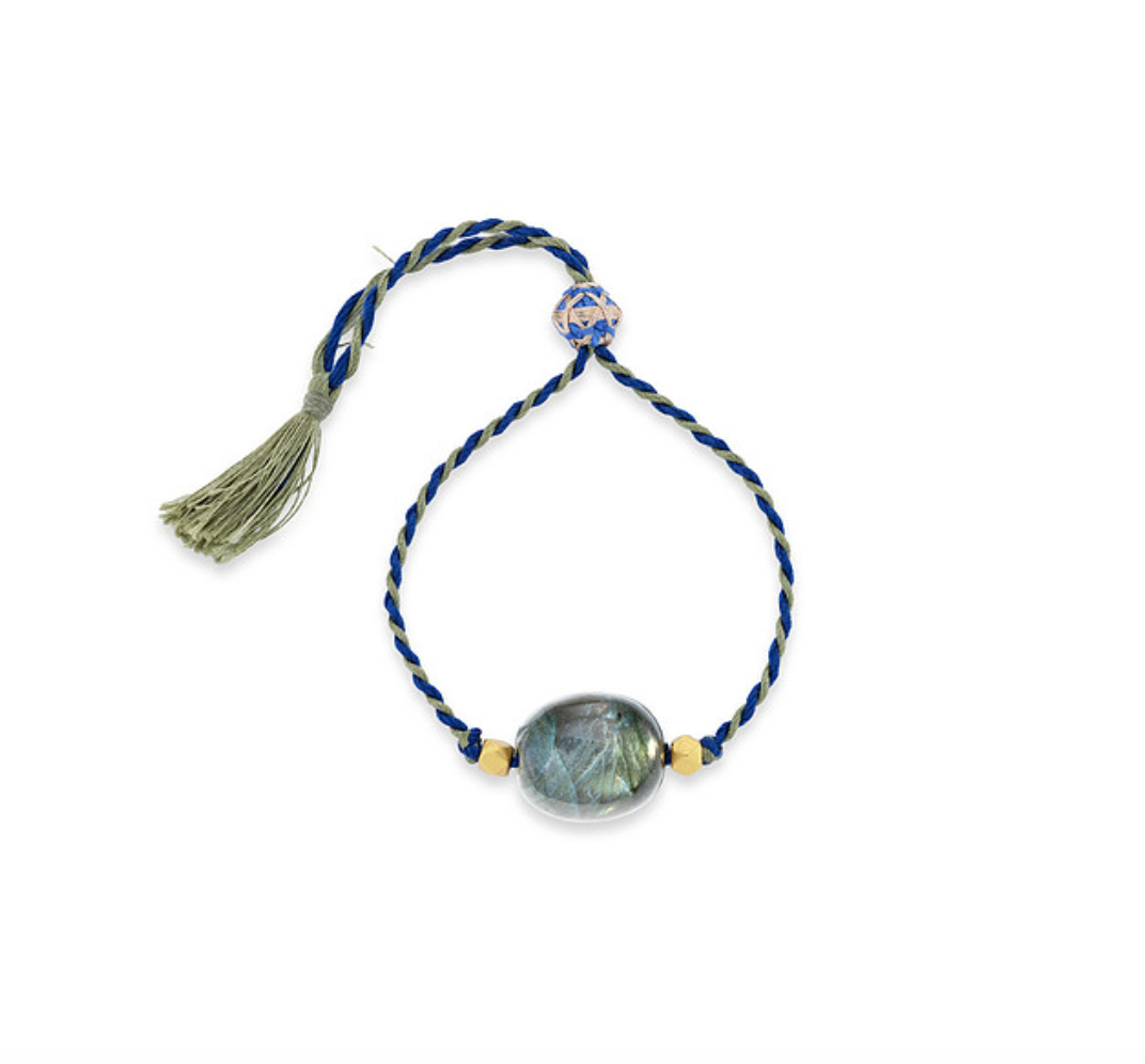 Labradorite Snakefruit Cord Bracelet