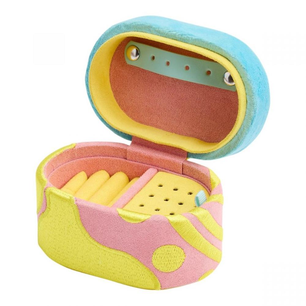 Pink, Turquoise, & Yellow Mini Jewelry Box