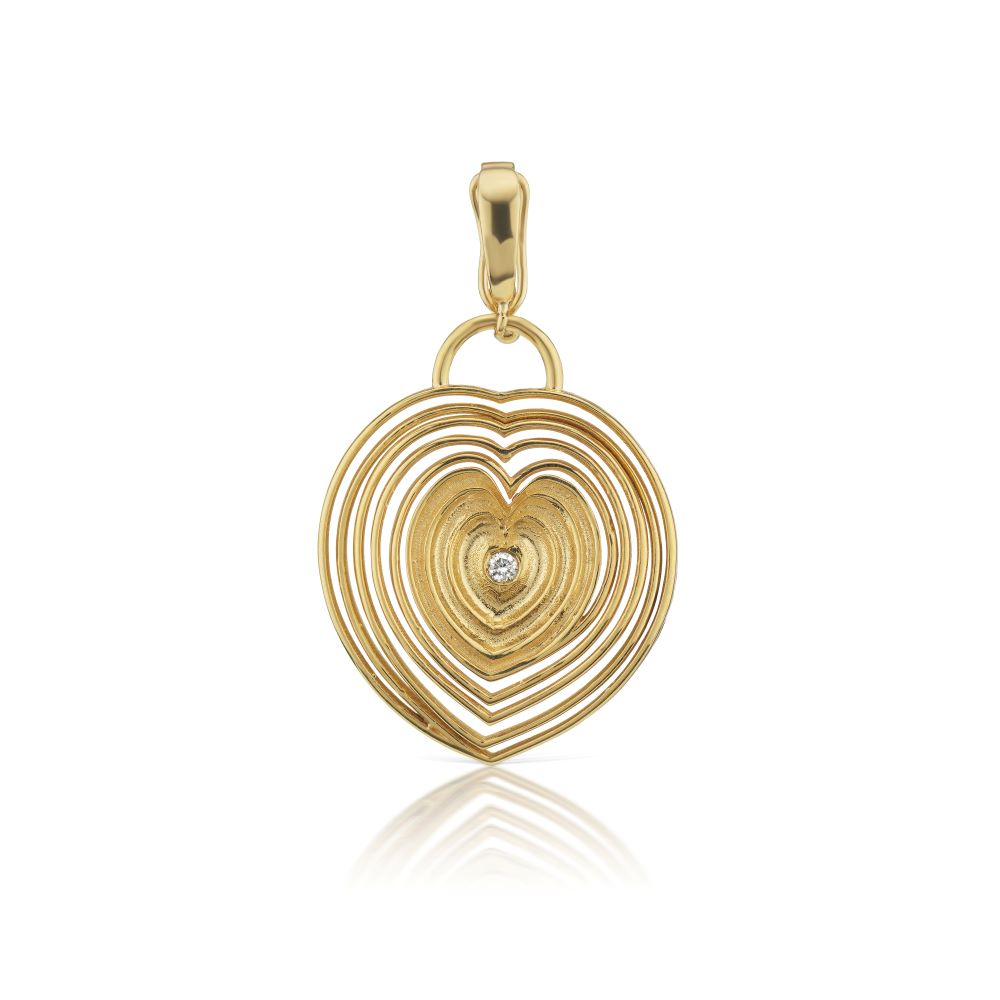 Spiral Heart Charm