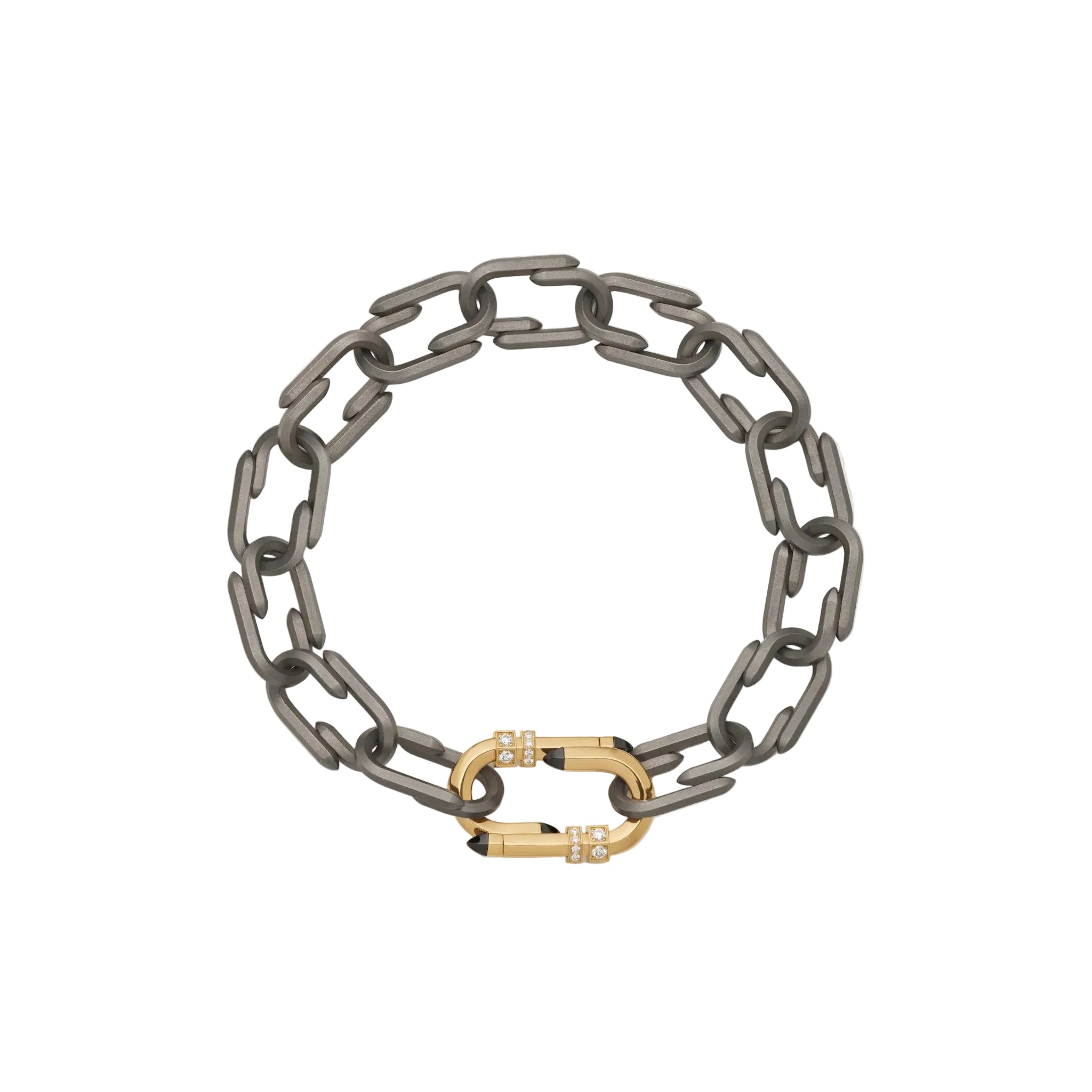 Grey Titanium and Yellow Gold Try Me Bracelet
