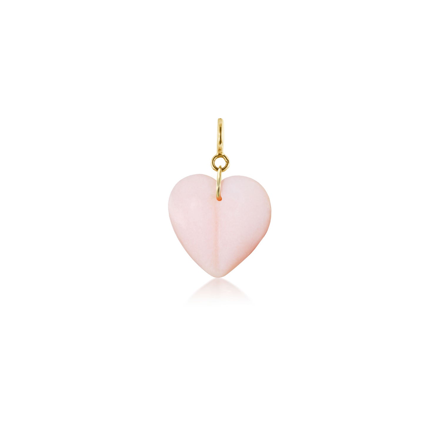 Pink Opal Mini Split Heart Charm