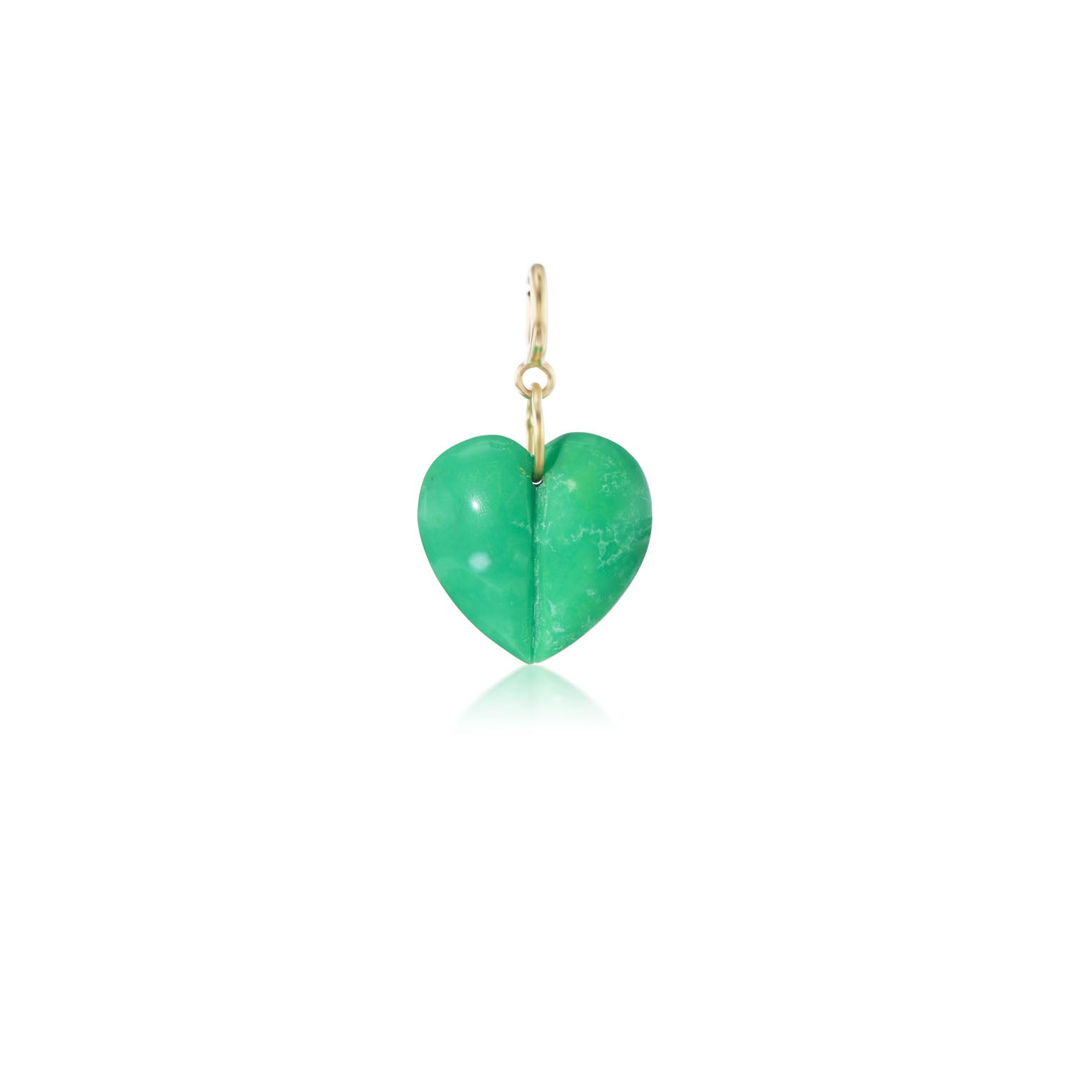 Turquoise Split Heart Charm