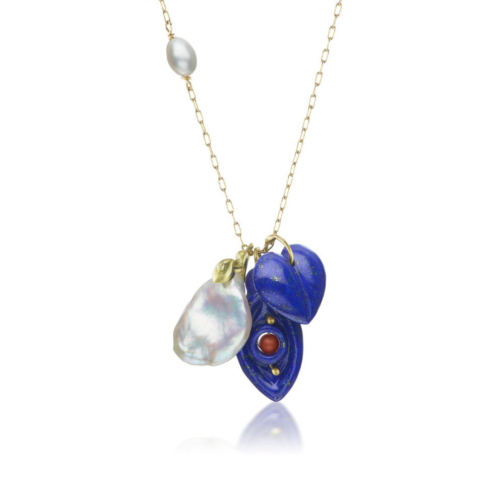 Lapis Charm Necklace