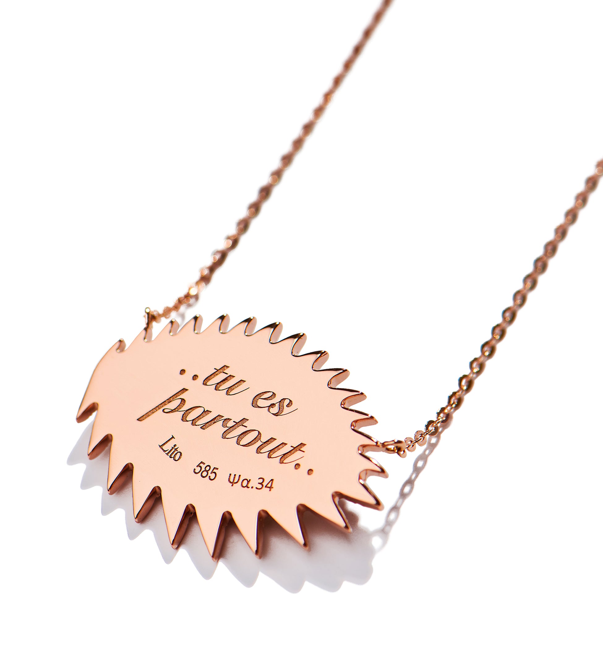 Apollo 13 Grand Bleu Diamond Evil Necklace in Yellow Gold