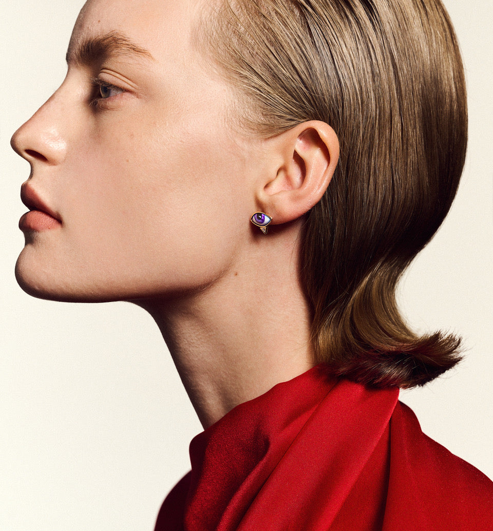 Petit Mauve Single Diamond Earring