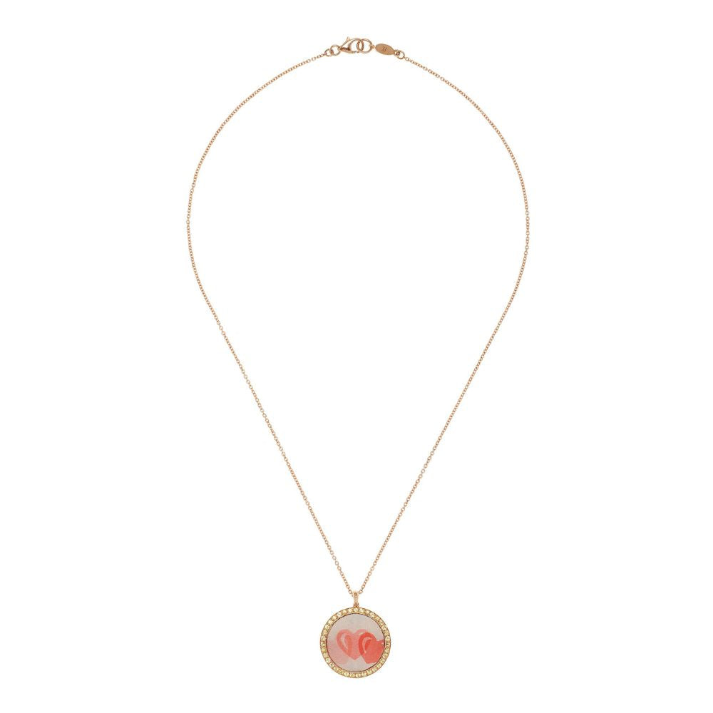 Luxe Be in Love Vintage Lenticular Necklace in Rose Gold