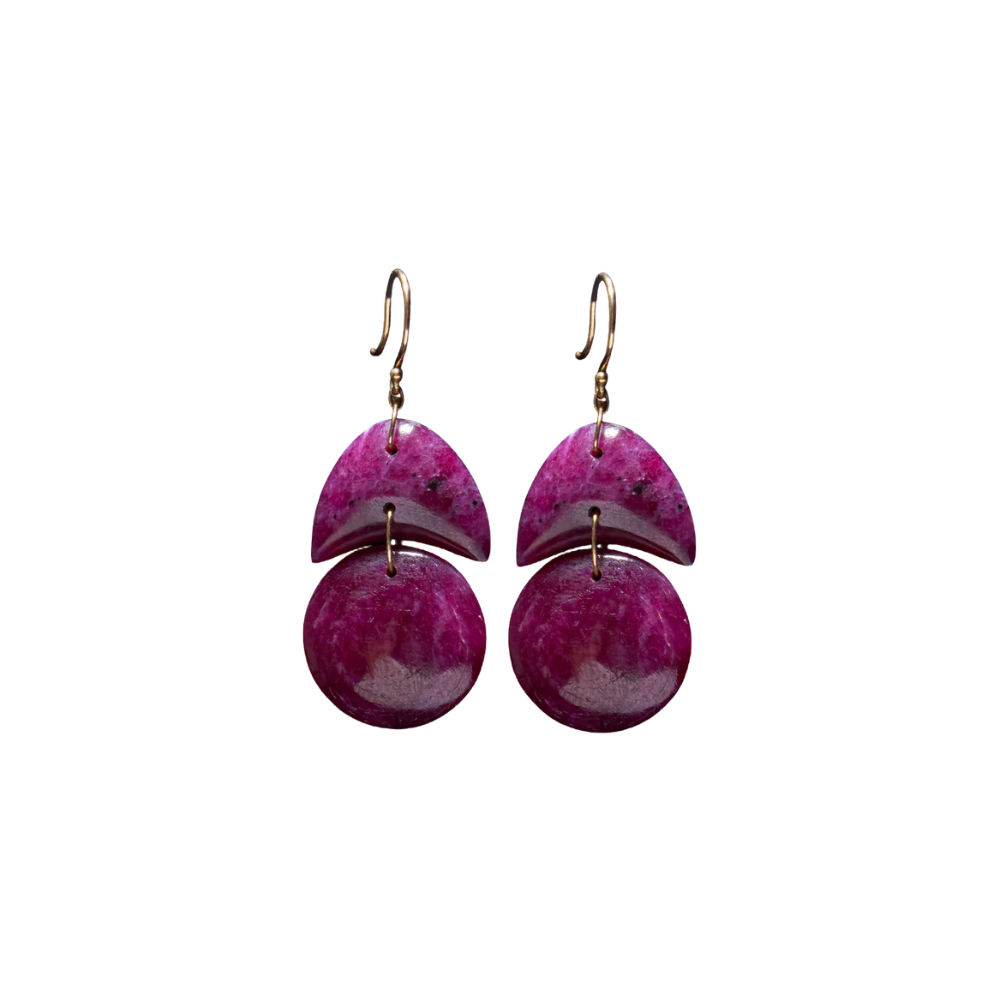 Ruby Tiny Arp Earrings