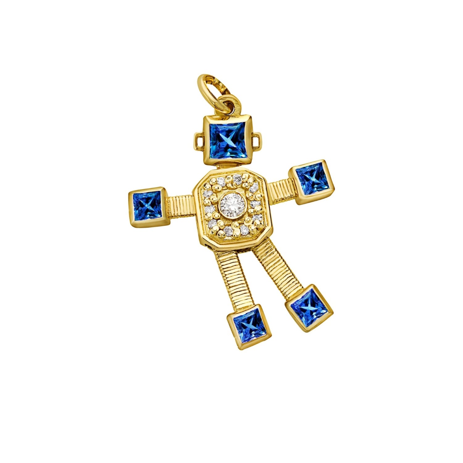 Tanzanite Van Mini Heart Pendant in Yellow Gold