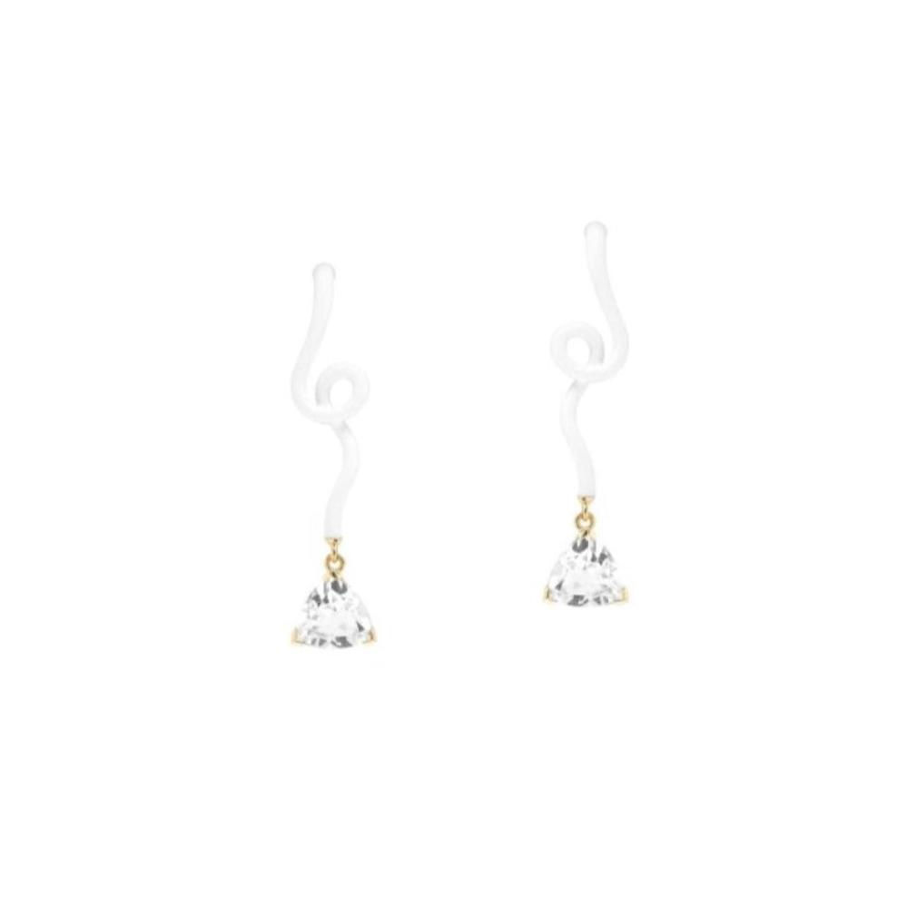 White Vine Earrings