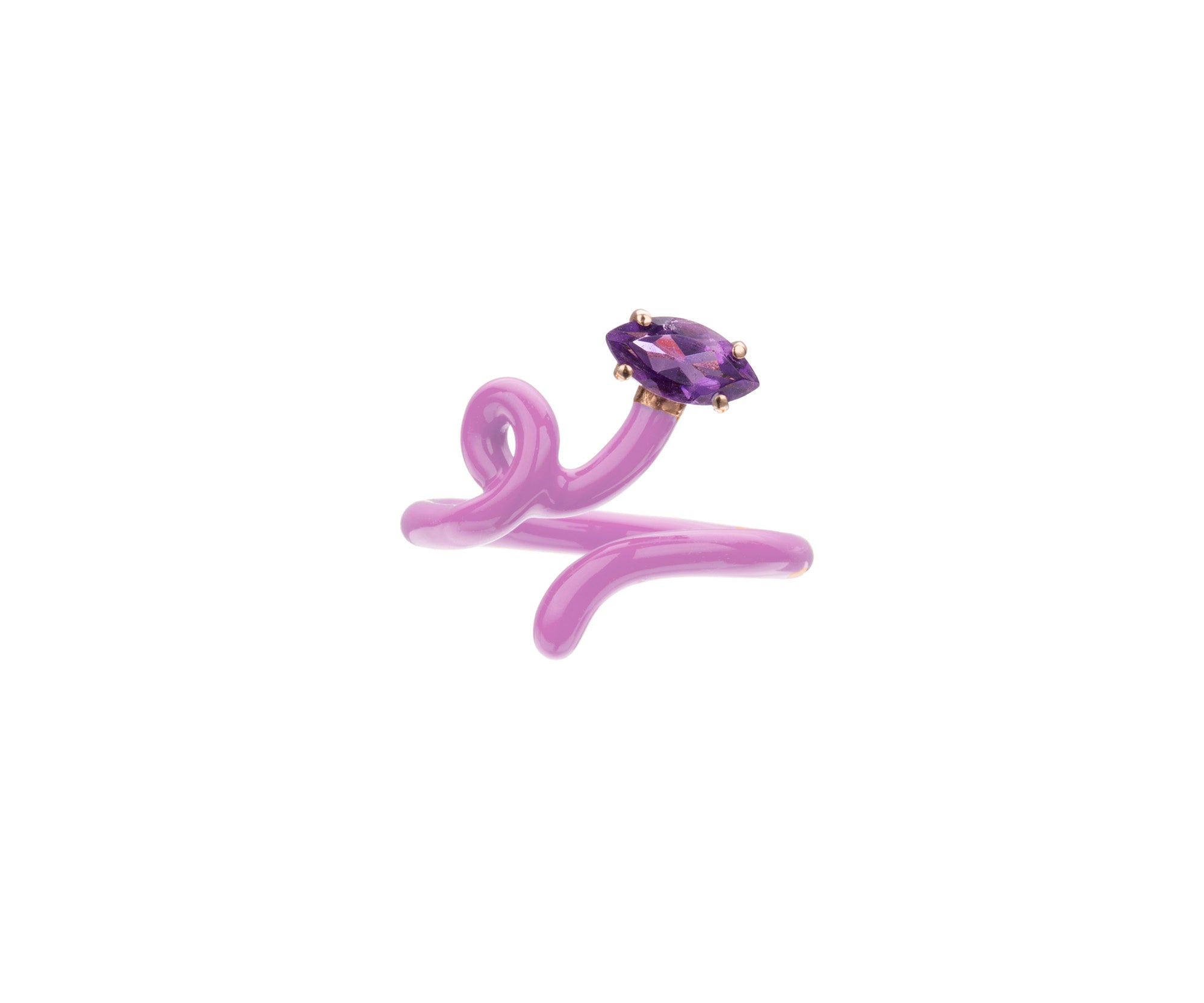 Amethyst Baby Vine Tendril Ring