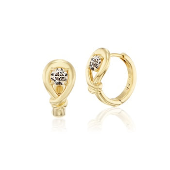 Desert Diamond Boa Huggies in Yellow Gold