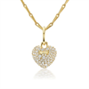 Mini diamond tailored heart charm