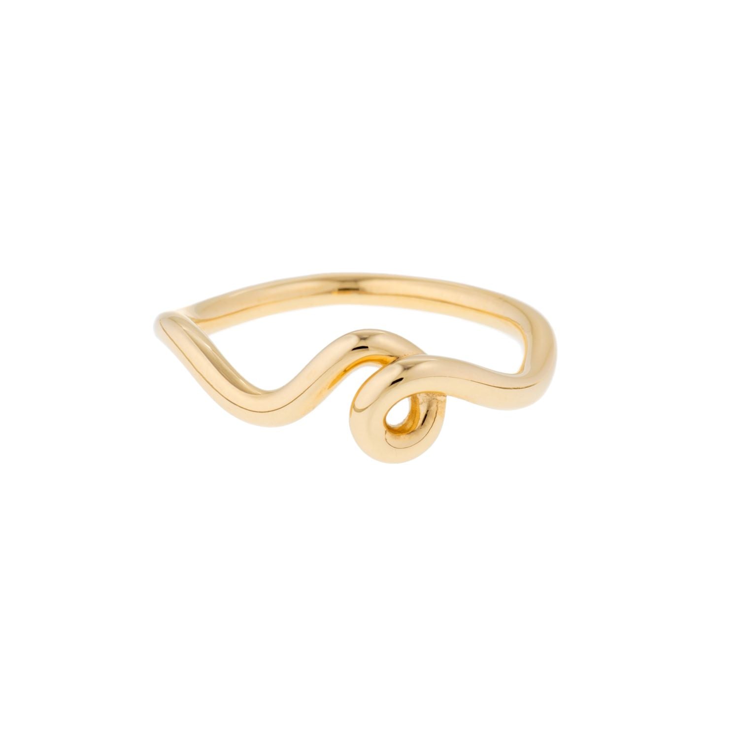Wave Ring Polished Gold