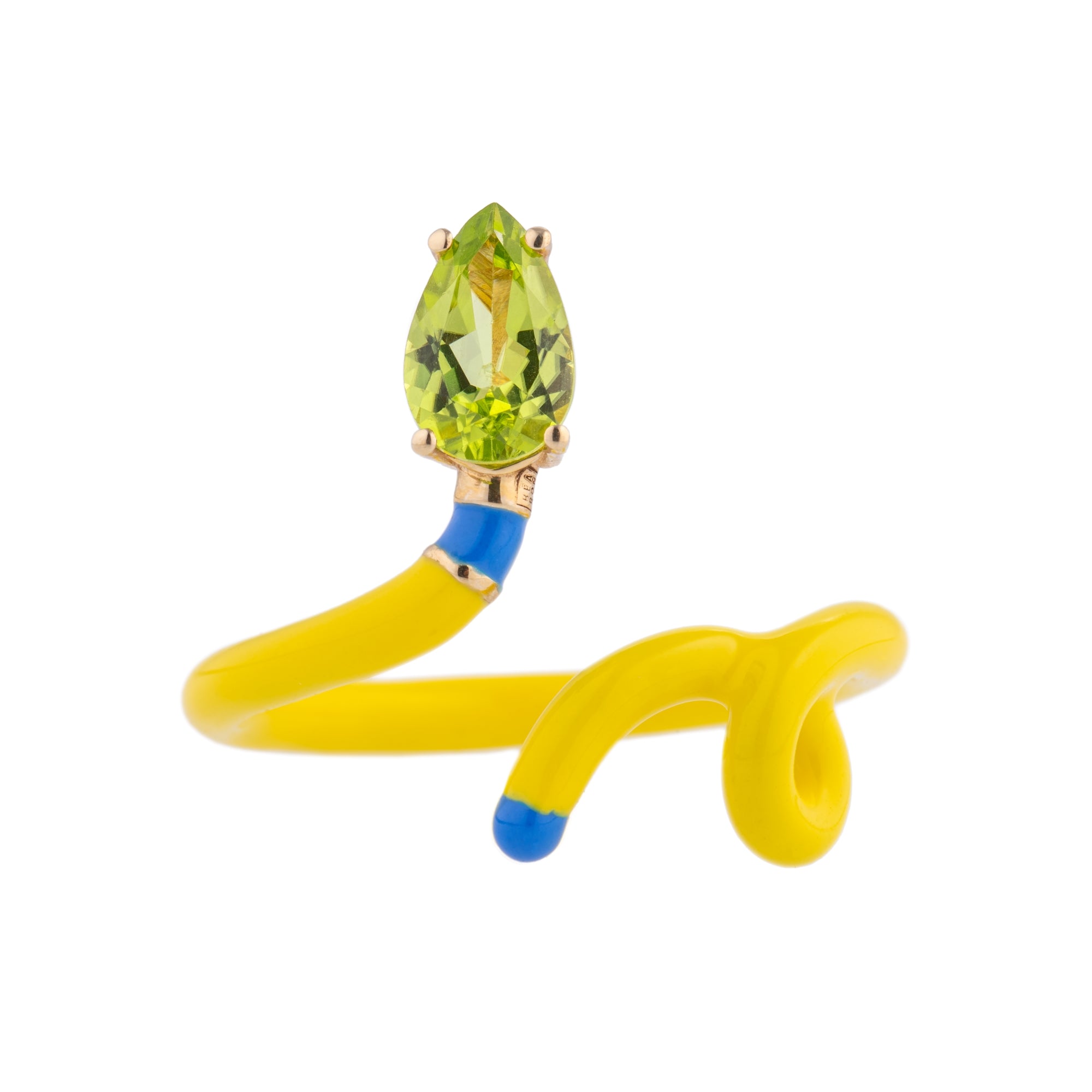 Peridot, Yellow & Turquoise Baby Vine Ring