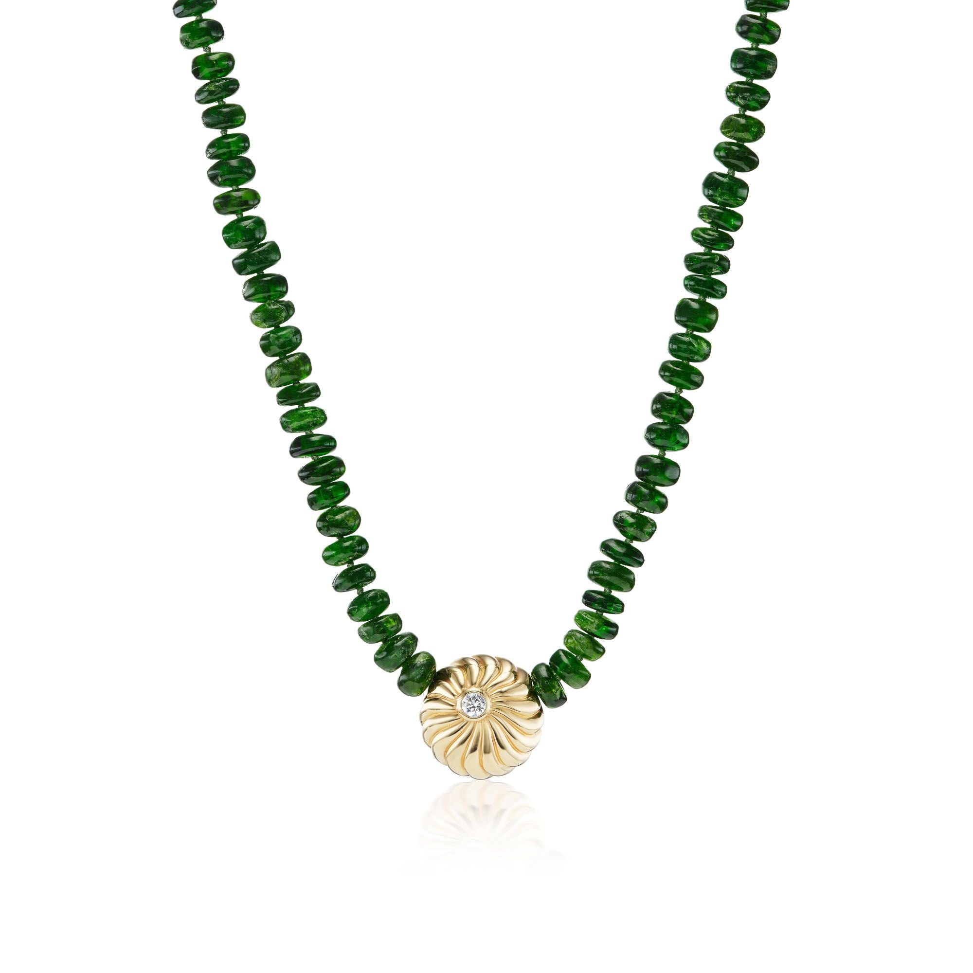 Beaded Diopside Necklace