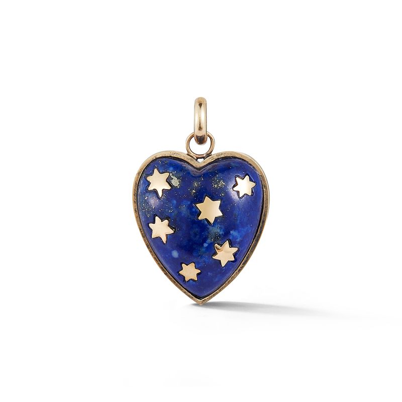Anna Heart Charm with Lapis Lazuli
