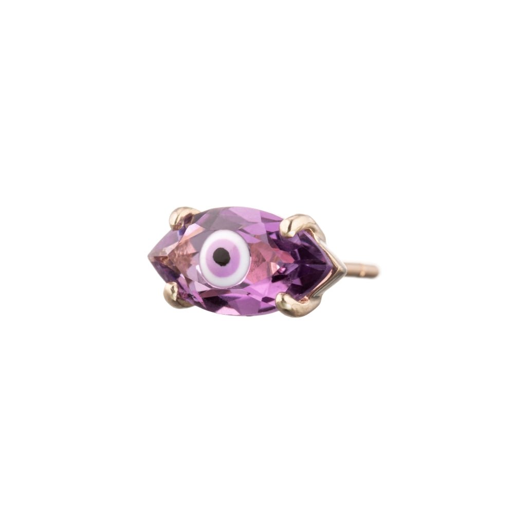 Amethyst Big Eye Stud - MUSE Shop