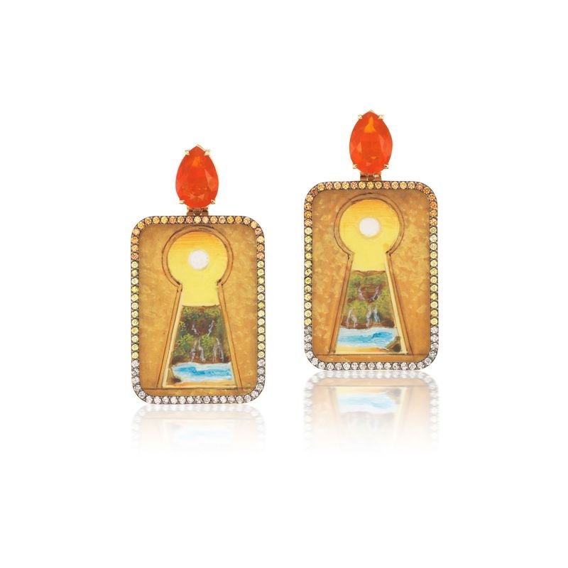 Arcanum Solis Miniature Painting Earrings - MUSE Shop