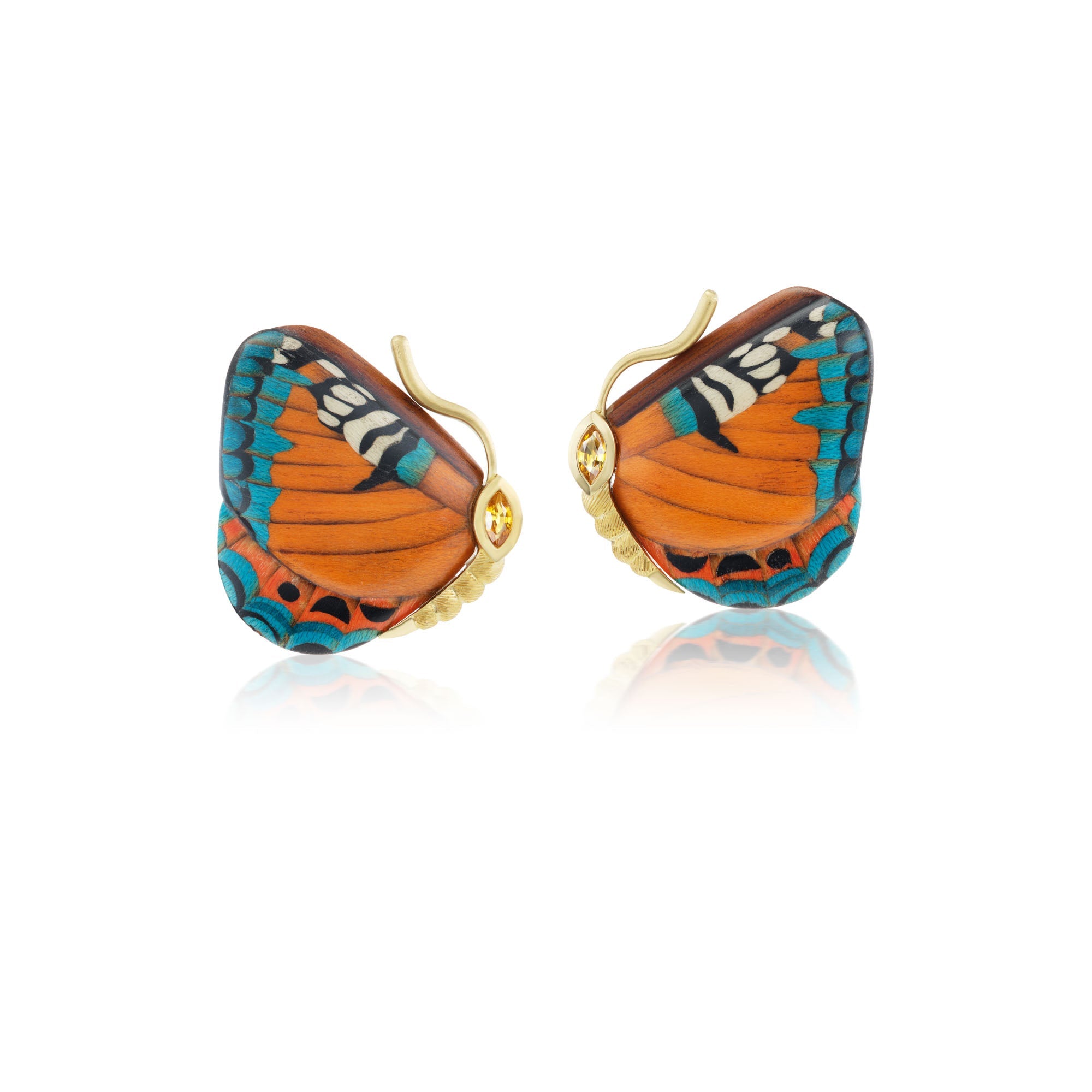Butterfly Marquetry Earrings - MUSE Shop