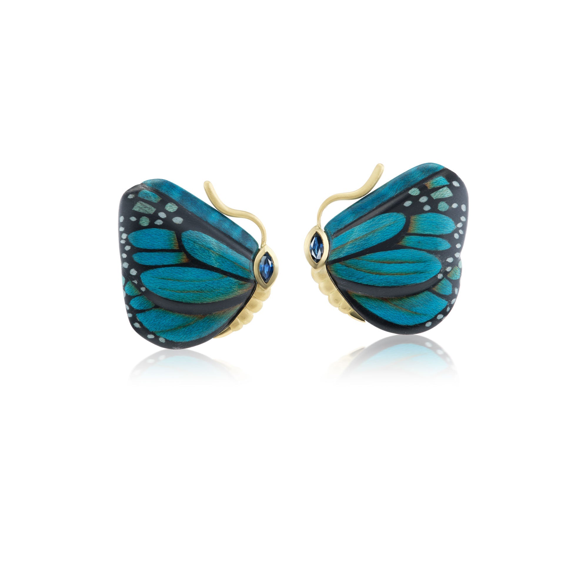 Butterfly Marquetry Earrings - MUSE Shop