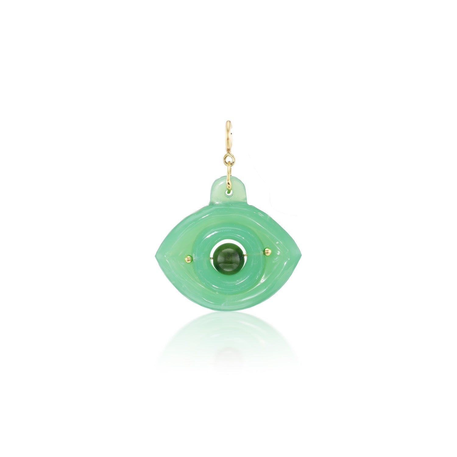 Chrysoprase & Jade Eye Charm - MUSE Shop