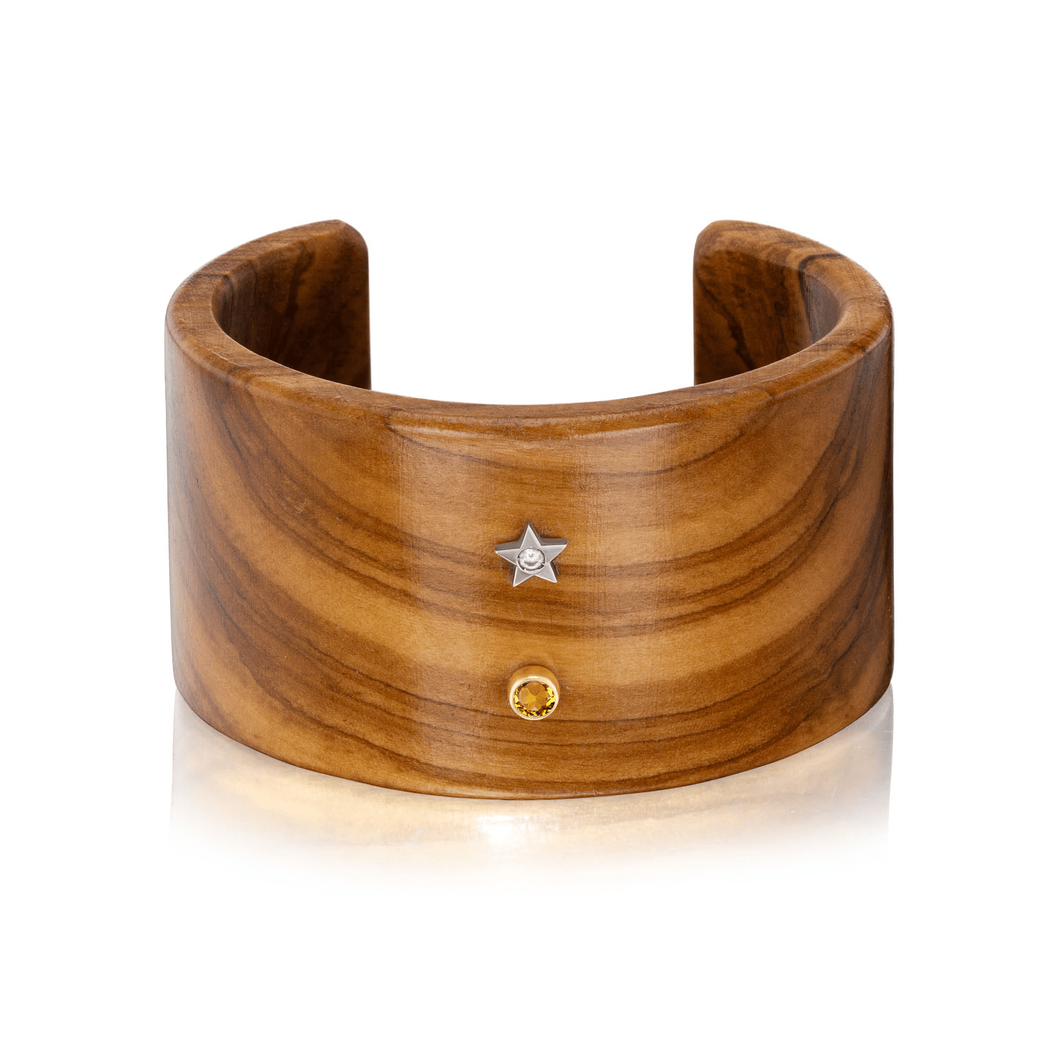 Citrine Ora Wood Sunrise Cuff - MUSE Shop