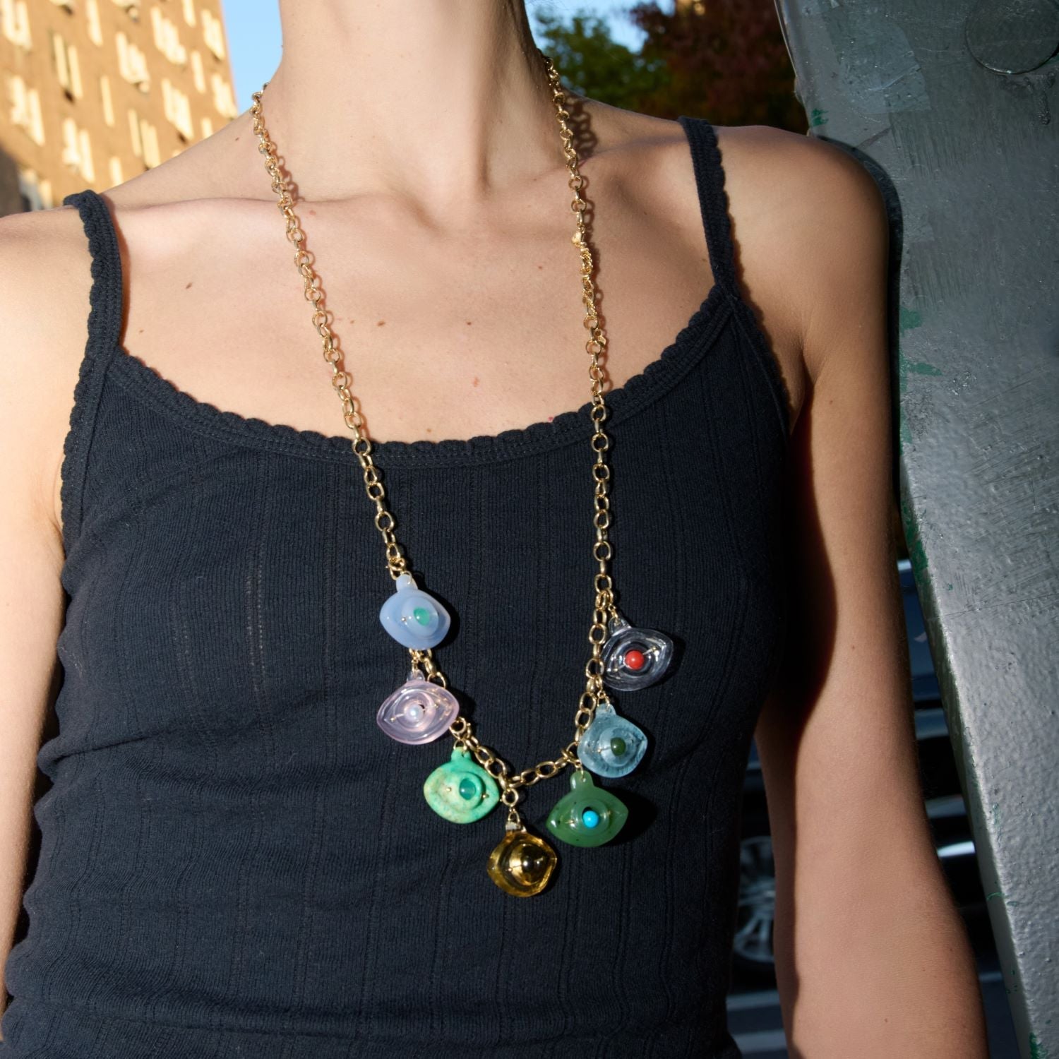 Citrine & Tahitian Pearl Eye Charm - MUSE Shop
