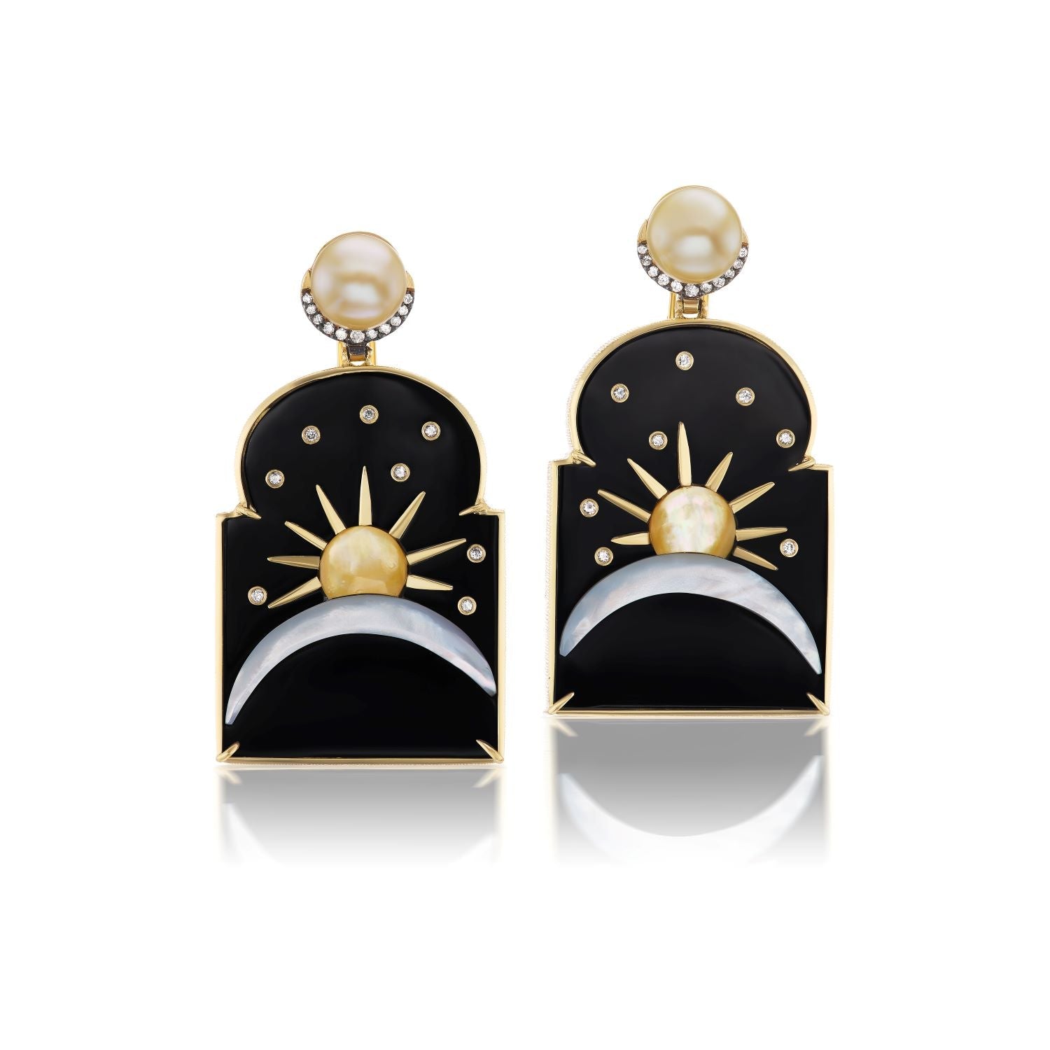 Diamond & Black Onyx Earrings - MUSE Shop