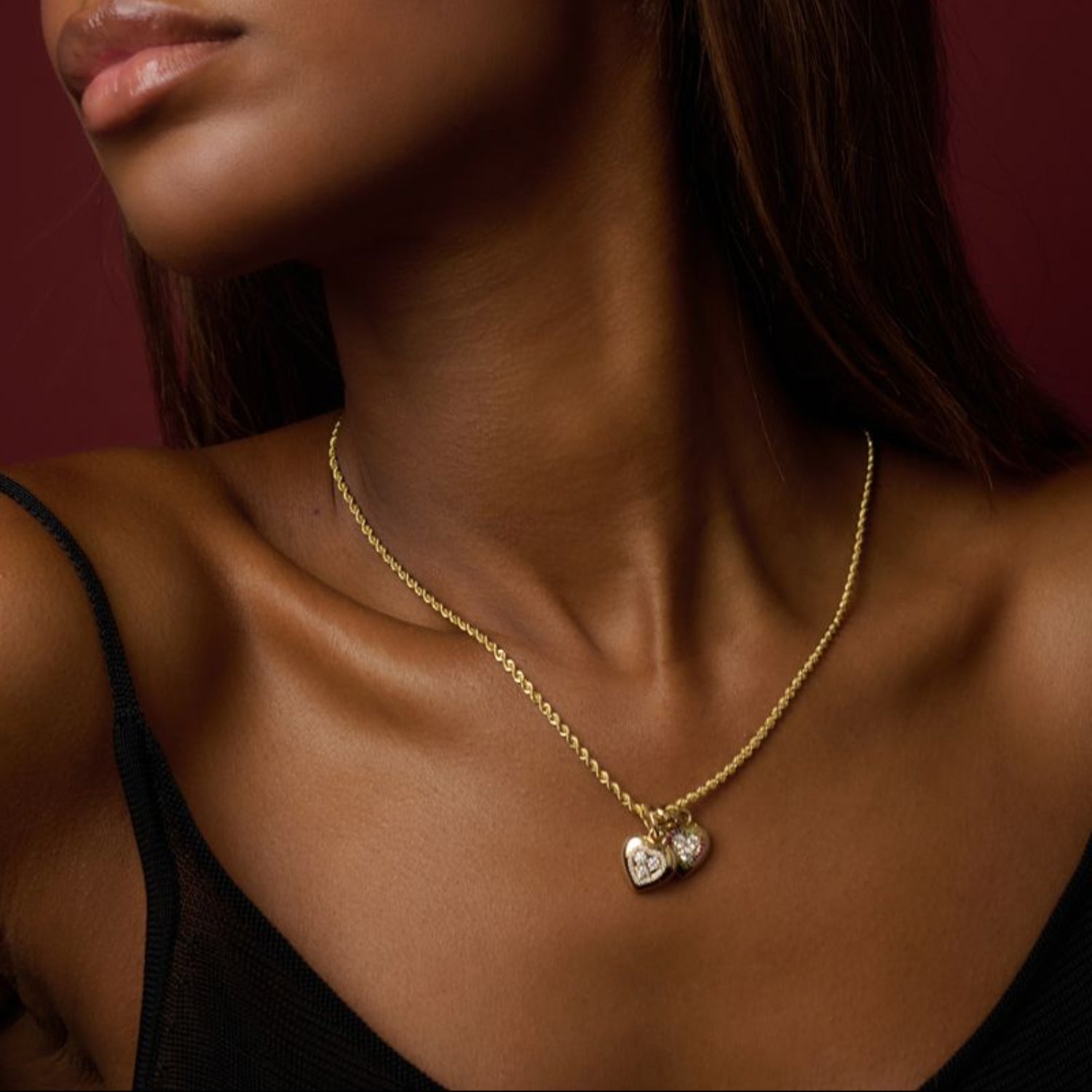 Diamond Candy Heart Button Charm - MUSE Shop