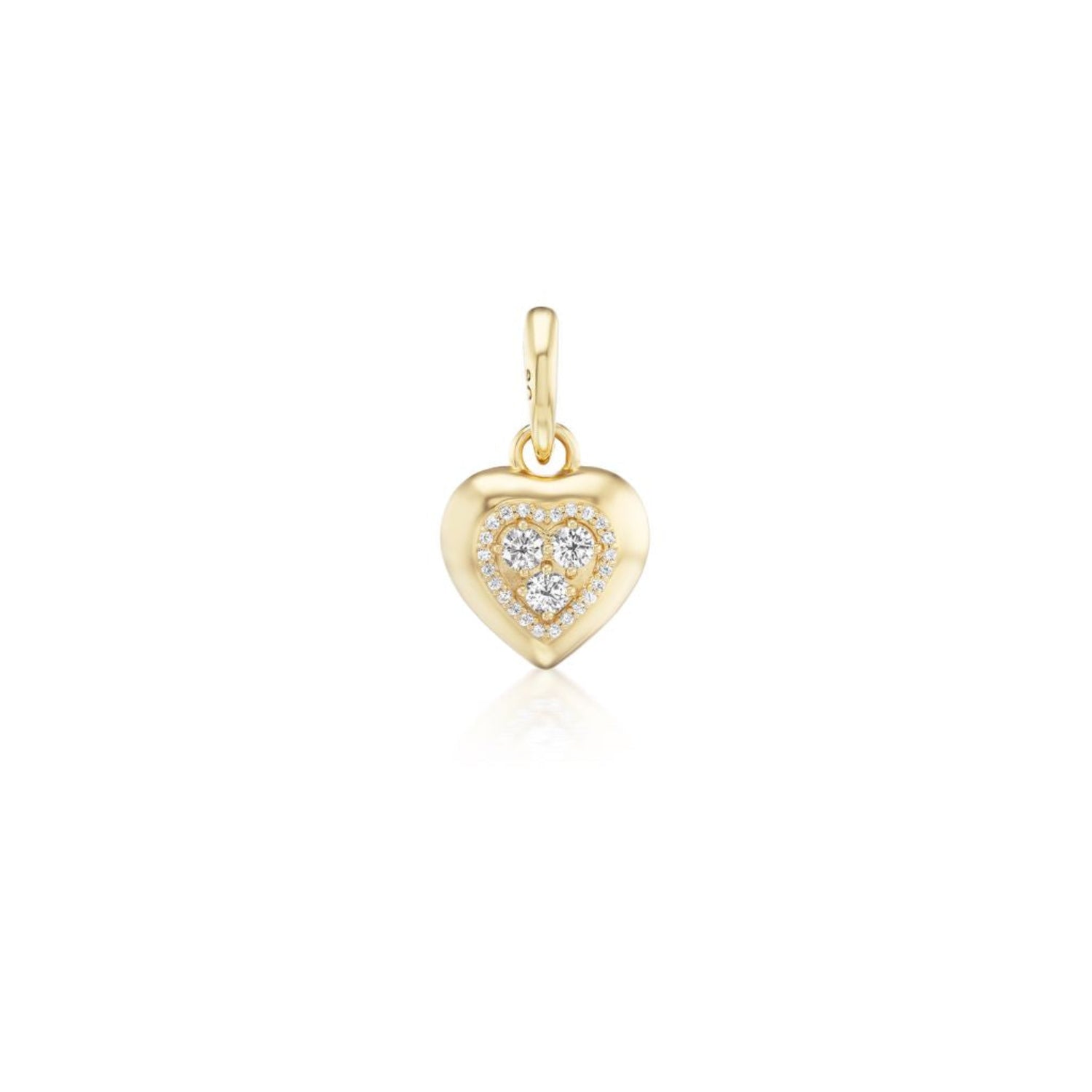 Diamond Candy Heart Button Charm - MUSE Shop