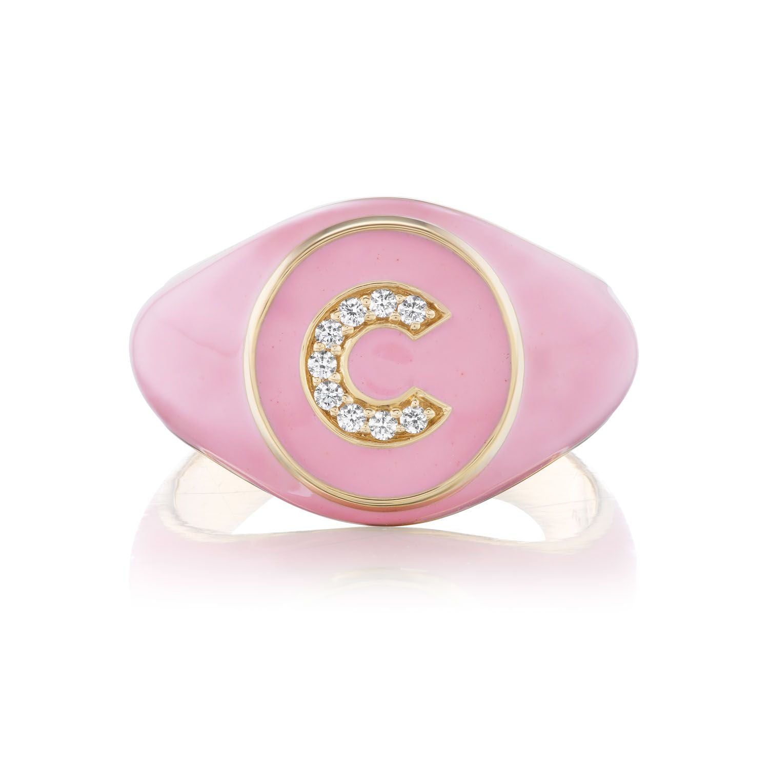 Diamond Monogram Signet Ring - MUSE Shop