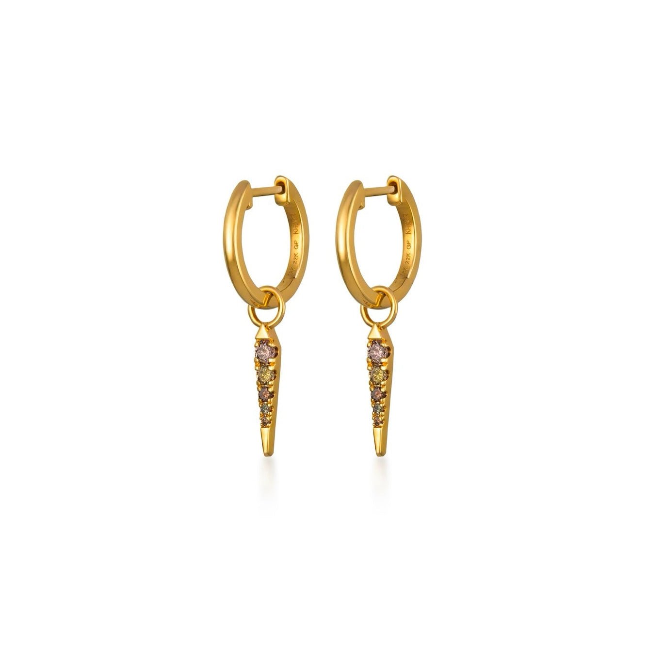 Diamond Pavé Spike Huggies - MUSE Shop