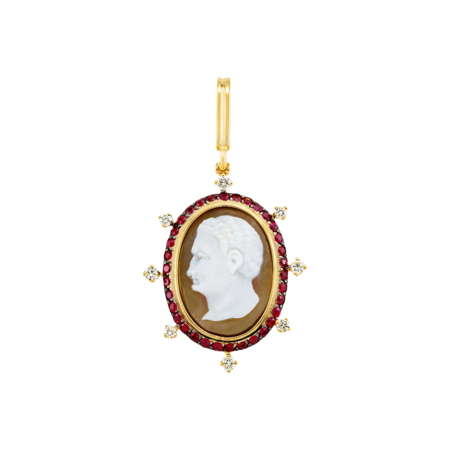 Diamond & Ruby Precious Cameo Charm - MUSE Shop