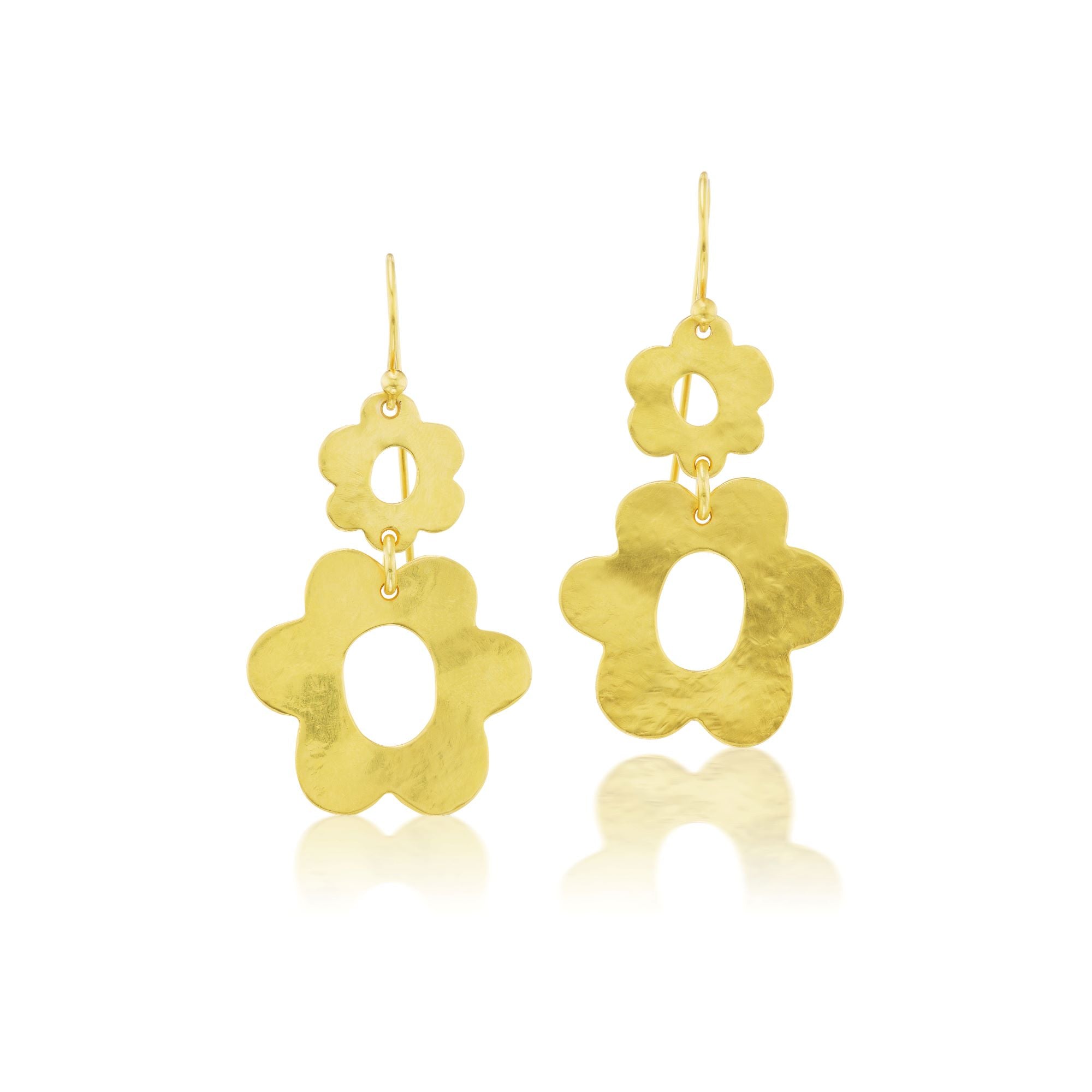 Double Flower Drop Earrings - MUSE Shop