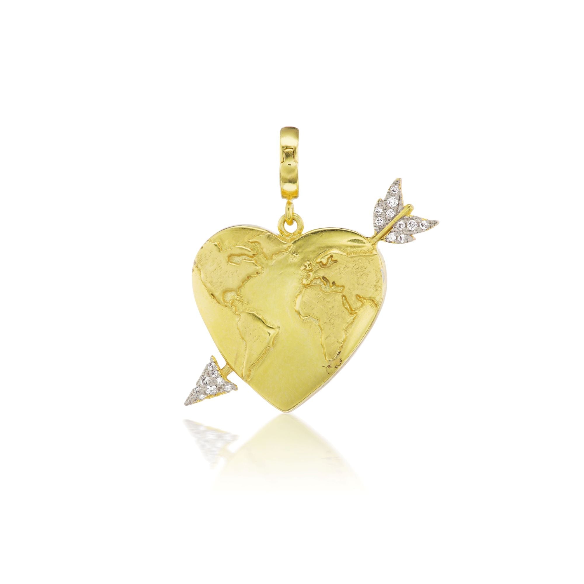 Earth Heart Diamond Charm - MUSE Shop