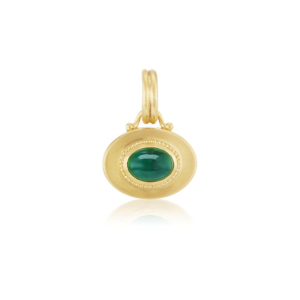Emerald Granulated Heart Charm - MUSE Shop