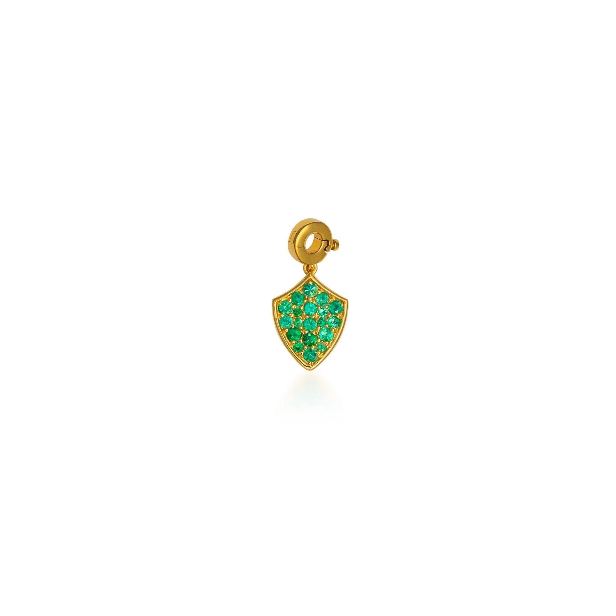 Emerald Pavé Shield Charm - MUSE Shop