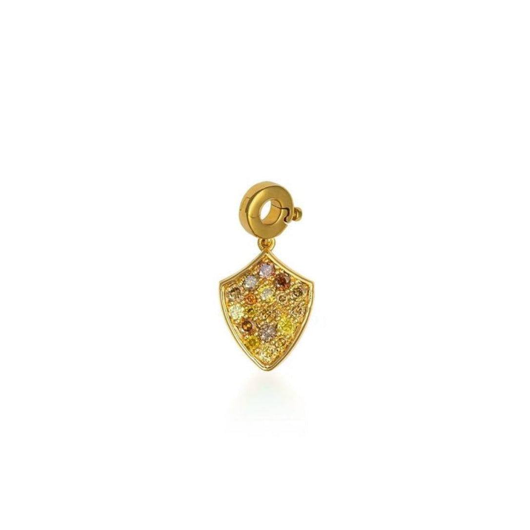 Fancy Color Diamond Pavé Shield Charm - MUSE Shop