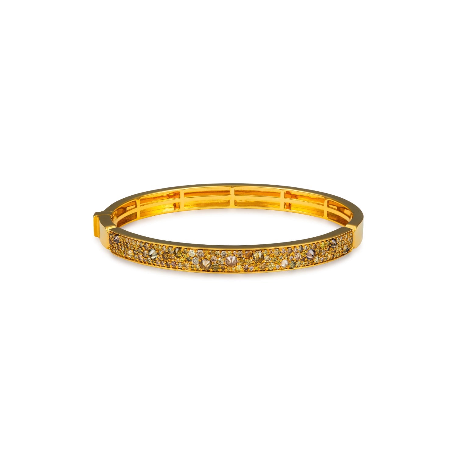 Fancy Color Reverse Diamond Pave Bangle - MUSE Shop