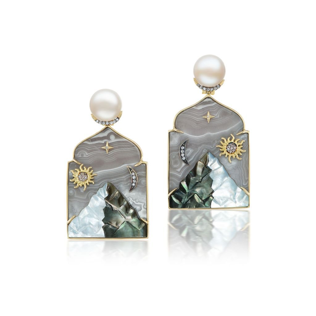 Gray Jasper Earrings - MUSE Shop