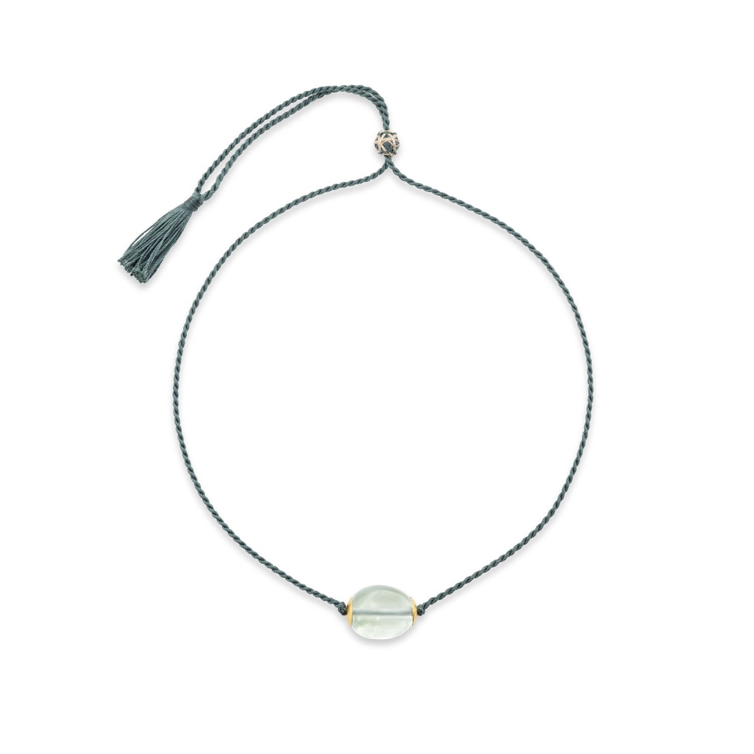 Green Amethyst Snakefruit Cord Necklace - MUSE Shop
