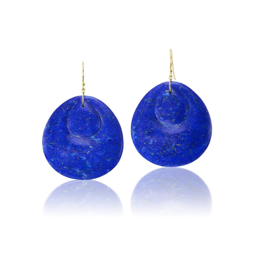 Lapis Peacock Earrings - MUSE Shop