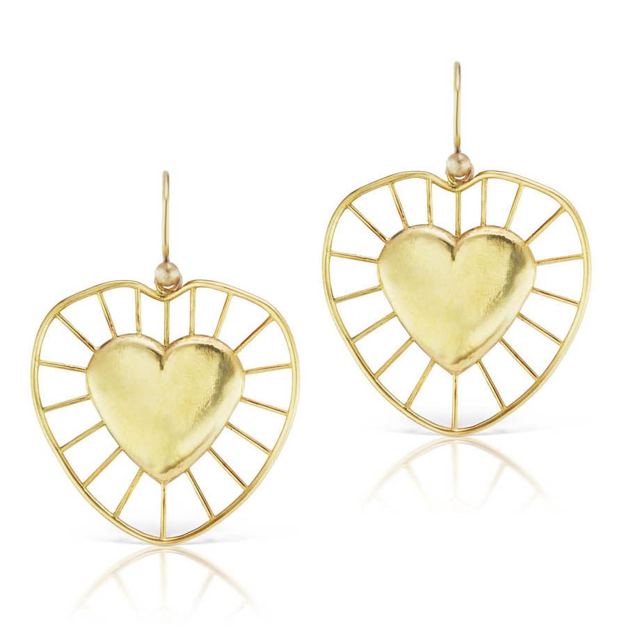 Large Radial Heart Earrings - MUSE Shop