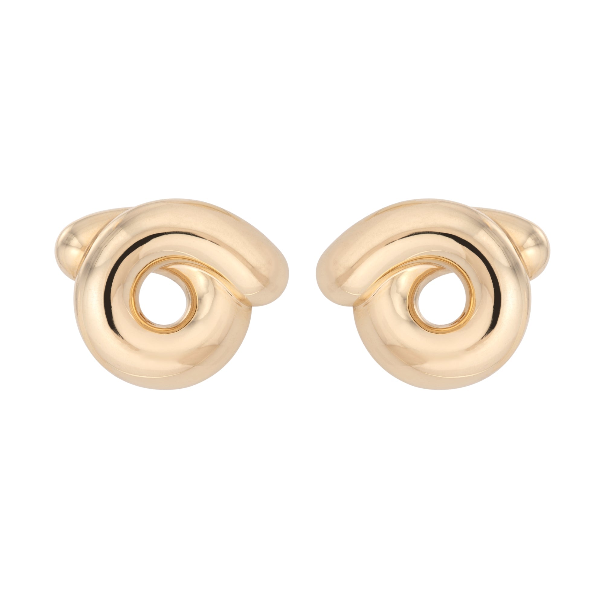 Large Yellow Gold Tarallo Earrings - MUSE Shop