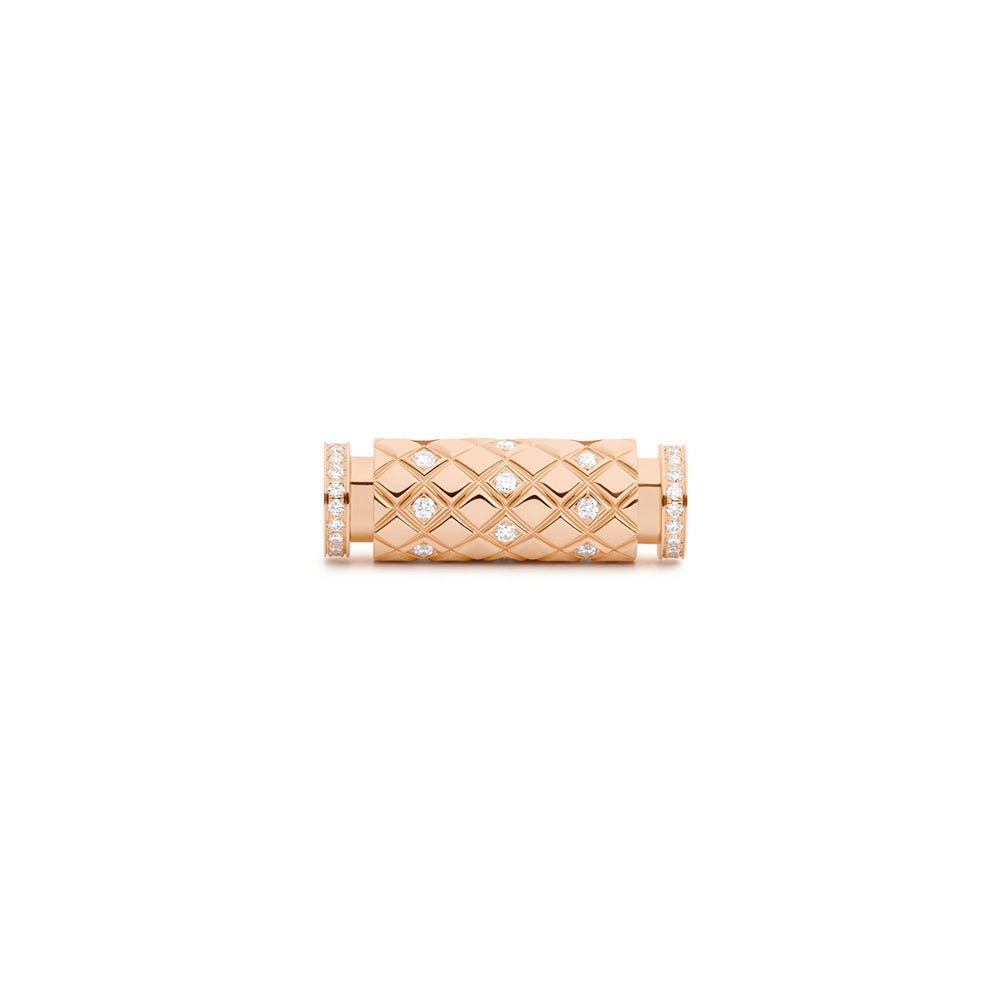 Latch Charm Partial Diamond in Rose Gold - MUSE Shop