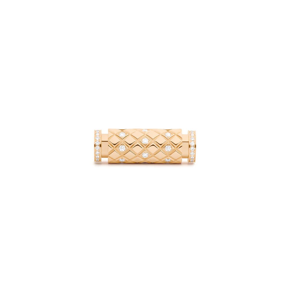 Latch Charm Partial Diamond in Yellow Gold - MUSE Shop