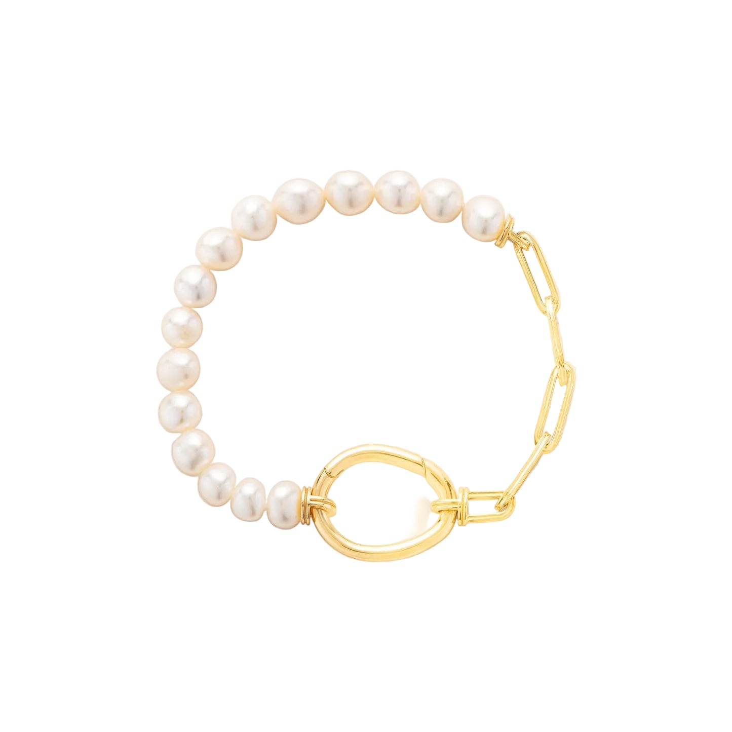 Lien Perles Bracelet in Yellow Gold