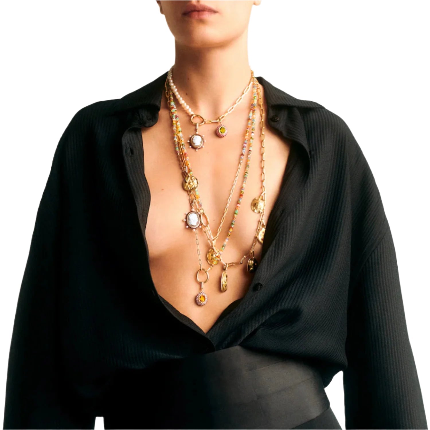 Long Lien Pierres Necklace - MUSE Shop